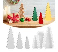 LUMOOM Moule en Silicone Sapin De NoëL, Moules en Silicone Moules De NoëL pour Un Arbre De NoëL Imposant, Moule à Mouler pour L'Artisanat De Bricolage, Bougie, DéCoration De Savon