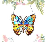 LUMOOM Papillon Capteur Solaire, Pendule Décoratif en Acrylique Capteur Solaire pour Fenêtre, Décoration de Fenêtre Pendue, pour Fête, Mur, Maison, Décoration de Jardin (A)