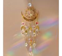 LUMOOM Sun Catcher Crystal Window, Crystal Pendant Decoration, Window Decoration Suspendu, Arc-en-Ciel Crystal de Receveur de Soleil, à la Maison Gartendeko (Flame Moon)