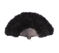 LUMoony 1 éventail pliable - Éventail à plumes - Éventail à plumes - Éventail rétro - Pour femme - Pour mariage, Halloween, fête, cadeau d'invité, plumes, costume - Accessoire