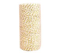 LUMoony 1 pièces 1mm * 100 m Ficelle de Coton et Corde de Jute Naturel Corde de Coton étiquette Volante Attaches de chaîne Cordon en macramé pour Emballage Cadeau Ornements d'étiquette