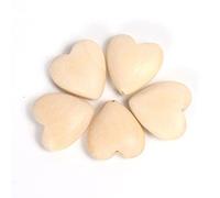 LUMoony 10pcs 20mm / 25mm Perles de Coeurs en Bois Naturel Non Fini avec Trous Perles en Bois en Forme de Coeur ooden Perles entretoises Perles en Vrac avec Trous Accessoires d'artisanat