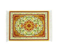 LUMoony 1pcs Tapis de Souris Persan Mini Tapis Tapis de Souris avec Pompon Petite Souris Accessoires de Bureau Tapis de Souris Oriental Mini Tapis pour Ordinateur Portable