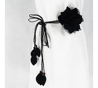 LUMoony Ceinture Skinny à Glands pour Femmes Robes 1Pcs Ceinture à Glands réglable 150cm Mode Mince Tissée Ceinture Mousseline Grande Fleur Ceinture Taille Tressée Femme Ceinture Décorative