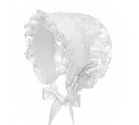 LUMoony Chapeau de baptême pour bébé 1 pièce de 0 à 2 ans - En coton - Pour bébé fille de 0 à 2 ans