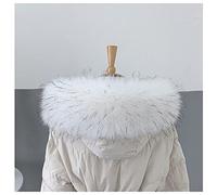 LUMoony Femmes Hommes Col en fausse fourrure 55-75 cm Écharpe en fourrure Étole en fourrure Écharpe en fourrure Hiver Chaud Col en fourrure pour capuche Bande de fourrure Écharpe à capuche