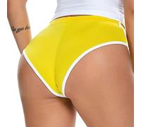 LUMoony Mini Hot Pants 1Pcs Leggings de Fitness Yoga Shorts de Yoga Shorts de Danse Hot Panties Leggings de Course Sexy Hotpants Taille Basse Rave Dance Booty Shorts Mini Hot Pants Collants Shorts