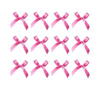 LUMoony Nœuds en satin de 5 x 5 cm - Mini nœuds en tissu - Nœuds prêts à l'emploi - Nœuds cadeaux - Nœuds pour cheveux - Arche d'emballage - Pour bricolage, artisanat, décoration de cartes de Noël