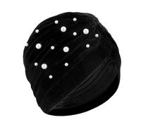 LUMoony Turban élastique pour femme - Coiffe - Accessoires de coiffure à paillettes - Casquette chimio à paillettes - Mode - Chapeau plein étoile - Perles diamants - Velours - Turban - Chapeau indien,