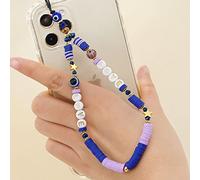 LUMoony Universel Bohème Anti-Perte Chaîne de téléphone Portable Straps Perles colorées Téléphone Pendentif Chaîne de téléphone Portable Bijoux Suspendus Love Alphabet Lettre Perle Chaîne