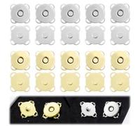 Lumoryx Boutons Pression Aimantés en Métal pour Couture et Loisirs Créatifs | 14mm Fermoir Magnétique Puissant pour Sac à Main, Portefeuille et Vêtements, Attache Facile et Rapide, Accessoires DIY