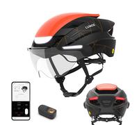 Lumos Casque Intelligent Ultra E-Bike | Certifié NTA 8667 | Lumières LED Avant et arrière | Protection du Visage rétractable | Contrôlé par Application | E-Bike, Scooter, Cyclisme, Vélo | Adultes