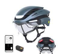 Lumos Casque Intelligent Ultra E-Bike | Certifié NTA 8667 | Lumières LED Avant et arrière | Visière Frontale rétractable | Contrôlé par Application | Vélo électrique, Scooter, vélo | Adultes, Hommes