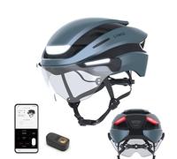 Lumos Casque intelligent Ultra E-Bike | Certifié NTA 8667 | Lumières LED avant et arrière | Visière frontale rétractable | Contrôlé par application | Vélo électrique, scooter, vélo | Adultes, hommes