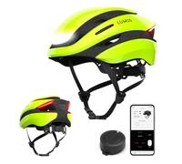 Lumos Ultra Casque Intelligent | Casque de vélo | Feux LED Avant et arrière | Clignotants | Feux arrière | Connexion Bluetooth | Adulte : Hommes, Femmes (Vert, Taille : M-L)