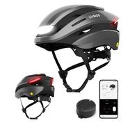 Lumos Casque Ultra Smart | Casque de Vélo | Feux Avant et arrière (LED) | Clignotants | Feux Stop | Connexion Bluetooth | Adulte: Homme, Femme (Gris cendré, Size : XL) MIPS