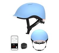 Lumos Nyxel Breeze Casque de vélo Intelligent, lumières LED Avant et arrière réglables avec Clignotants, visibilité à 360°, contrôlé par Application, Casque de Skateboard léger et Confortable pour