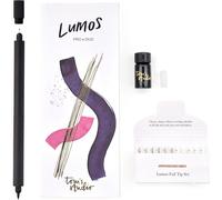 Lumos Pro Duo Tip (Noir Mat) Fineliner Rechargeable,Stylo À Écriture Et Pinceau Livré Avec 11 Pointes,Échantillon D'encre Noire Profonde De 3 Ml Et 2 Réservoirs D'encre