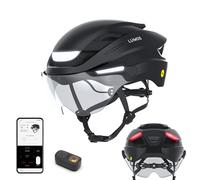 Lumos Ultra Casque de vélo électrique intelligent | Certifié NTA 8776 | Feux avant et arrière LED | Visière rétractable | Contrôle par application | Pour vélo électrique, scooter, cyclisme | Adultes,