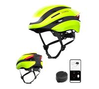 Lumos Ultra Casque Intelligent | Casque de vélo | Feux LED Avant et arrière | Clignotants | Feux arrière | Connexion Bluetooth | Adulte : Hommes, Femmes (Vert, Taille : M-L)