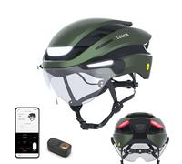 Lumos Ultra Casque de vélo électrique intelligent | Certifié NTA 8776 | Feux avant et arrière LED | Visière rétractable | Contrôle par application | Pour vélo électrique, scooter, cyclisme | Adultes,