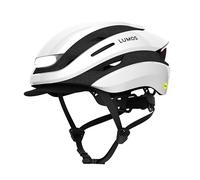 Lumos Ultra Smart Casque Plus | Casque de vélo | Feux Avant et arrière (LED) | Clignotants | Feux Stop | Connexion Bluetooth | Adulte: Homme, Femme (Jet White, Size : M-L)