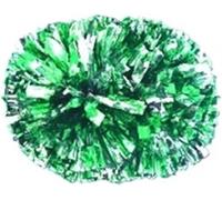 LuMOUzhou Ballon de Cheerleader en Plastique, Aide à l'espri Lot de 2 Pompons de Pom-Pom Girl avec poignée en Pet Multicolore 60 g-100 g(Green Add Silver,100g)