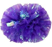 LuMOUzhou Ballon de Cheerleader en Plastique, Aide à l'espri Lot de 22 Pompons de Pom-Pom Girl en Plastique Multicolore, Plusieurs Tailles(Dark Purple,32cm)