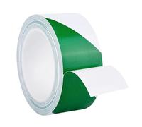 LuMOUzhou bandes d'avertissement, bandes d'isolation Ruban d'avertissement de danger for marquage au sol, paquet multicolore de 2, 33,0 m x 50 mm, PVC(Green White)