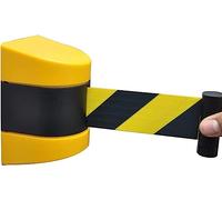 LuMOUzhou Bandes de blocage de file d'attente extensibles Barrière de file d'attente rétractable à fixation murale for le contrôle des foules, jaune, plusieurs tailles(5M(16.4Ft))