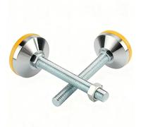 LuMOUzhou Les Pieds de Meubles Lourds Peuvent être ajustés Lot de 2 Pieds de nivellement réglables en Acier Inoxydable D60 x (M8-M18) x (50-200) mm(D60*m12*100mm)