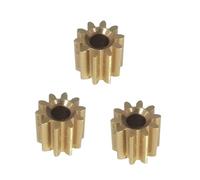 LuMOUzhou Lot de 3 pignons dentés en cuivre à 10 dents - Alésage de 2 mm - Plusieurs tailles pour modèles de bricolage (4,77 mm de diamètre extérieur)