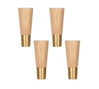LuMOUzhou Remplacement des Jambes de Meubles en Bois Pieds de Meubles de canapé et de Table à Angle Droit en chêne Multicolores 10-18 cm(Beige,6inch/15cm)