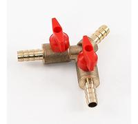 LuMOUzhou Valve d'isolation du connecteur de Robinet Robinet à Boisseau sphérique à Trois Voies en Laiton de Type Y, diamètre extérieur 8 mm et 10 mm, for Eau, gaz et Huile(10mm OD)