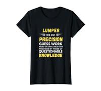 Lumper We Do Precision Devine T-Shirt Graphique avec Valeur, Femme, Noir, XL