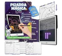 LUMS Tablette d'écriture LCD 11 Pouces - Ardoise Magique avec 40 Cartes Éducatives (Chiffres, Lettres, Formes) - Modèles à Télécharger - Jouet Montessori Créatif pour Filles et Garçons 3-6 Ans