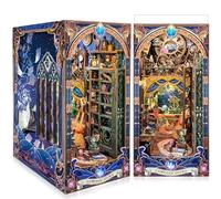 LUMYCE Book Nook Kit pour Adultes DIY Maison de Poupee Booknook Puzzle 3D en Bois - Maquette Maison Miniature a Construire Décoration avec lumière LED pour Adolescents et Adultes