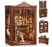 LUMYCE Kit Book Nook pour Adultes: Puzzle 3D en Bois avec poussière et LED | Puzzle 3D en bois avec LED tactile parfait pour étagère ou bureau ; DIY facile, idéal pour débutants, adultes dès 14 ans