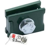 LUN FIX Fixation Rigide, Connecteur Vert 3 mm, Pour Cloture, Grillage Rigide Panneau, Cavalier De Fixation, Serrage pour Fil, Clôture, Clips Avec Vis, Matériel De Montage, 1 Pièce