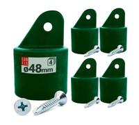 LUN FIX Lot de 4 capuchons en polyamide pour clôture en treillis Vert 48 mm | Résistant aux UV, capuchon de clôture pour entretoises de clôture, tube rond, accessoires pour montage sur poteaux de clôture