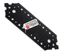 LUN FIX Plaque Perforée Noir 230x65x2,5 mm, 10 Pièces, Connecteur Metal Acier Galvanisé, Equerre Plate Fixation Bois, Fer Plat Acier, Support Etagere, Assemblage Meuble, Réparation Bois