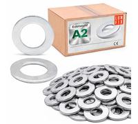 LUN FIX Rondelle Plate Inox M6x12 mm, 100 pcs, DIN 125, A2 V2A/AISI 304
