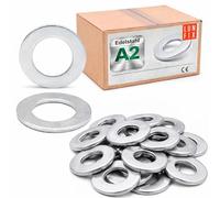 LUN FIX Rondelle Plate Inox M6x12 mm, 20 pcs, DIN 125, A2 V2A/AISI 304