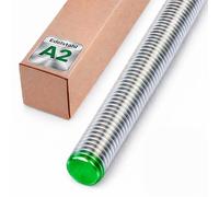 Lun Fix Tige filetée M12 1 mètre en acier inoxydable A2 V2A DIN 976 avec filetage complet découpable pour construction en métal, construction en bois, montage, extérieur