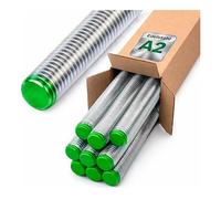 Lun Fix Tige filetée M16 1 mètre 10pcs Ensemble en Acier Inoxydable A2 V2A DIN 976 avec Filetage Complet Découpable pour Construction Métallique, Construction en Bois, Montage Extérieur