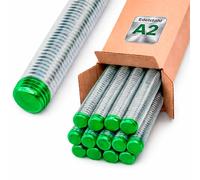 Lun Fix Tige filetée M16 1 mètre 50 pcs. Ensemble en Acier Inoxydable A2 V2A DIN 976 avec Filetage Complet Découpable pour Construction Métal, Construction en Bois, Montage Extérieur