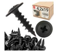 LUN FIX Vis A Bois Autotaraudeuses 4,2x19 mm 1000 pcs, Fixation Bois