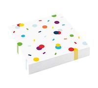 Amscan Serviettes en papier Lun/Nap Confetti d'anniversaire 33 x 33 cm 20 pièces
