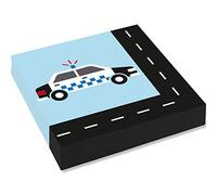 Amscan Serviettes de table LUN/Nap On the Road 33 x 33 cm noir/bleu 20 pièces