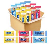 LUNA Bar - Assortiment de 6 saveurs - Barres à collation - Sans OGM - Barres protéinées sans gluten - Fabriquées avec de l'avoine biologique (lot de 12)